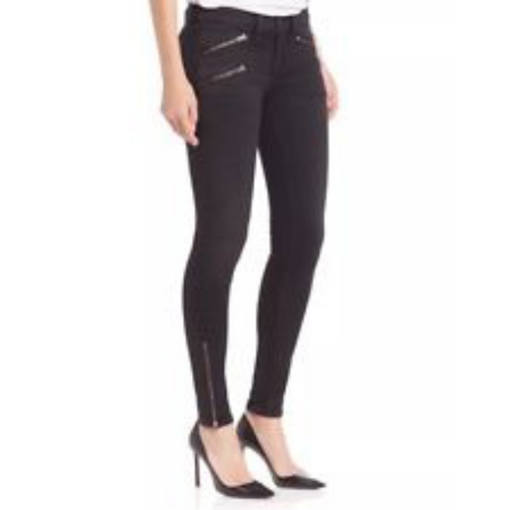 Rag & Bone Black Moto Skinny Jeans